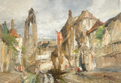 Image for Lot Jan de Vogel - Cathedral by Canal