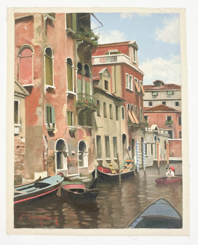 Eugene-Jean-Marie Bergeron - Scene of Venice