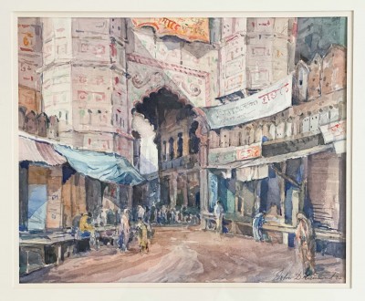 John Drummond - Pair of 2 Indian Street Compositions