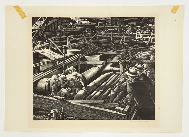 Edward Arthur Wilson - Untitled (Pipeline Construction in New York City)