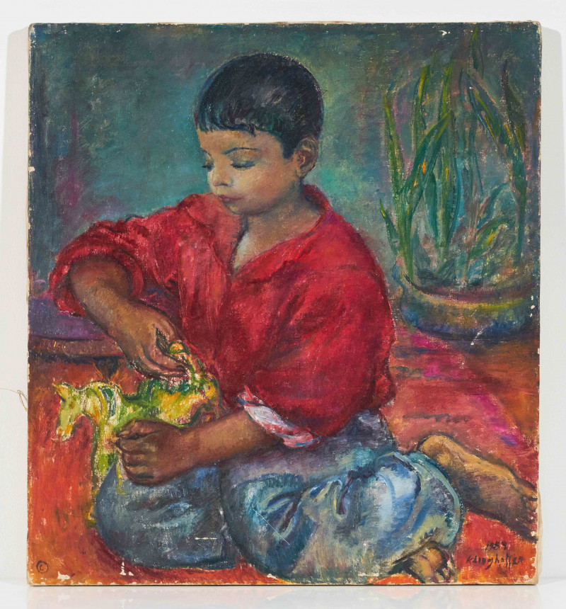 Clara Klinghoffer - Mexican Boy and Toy Horse