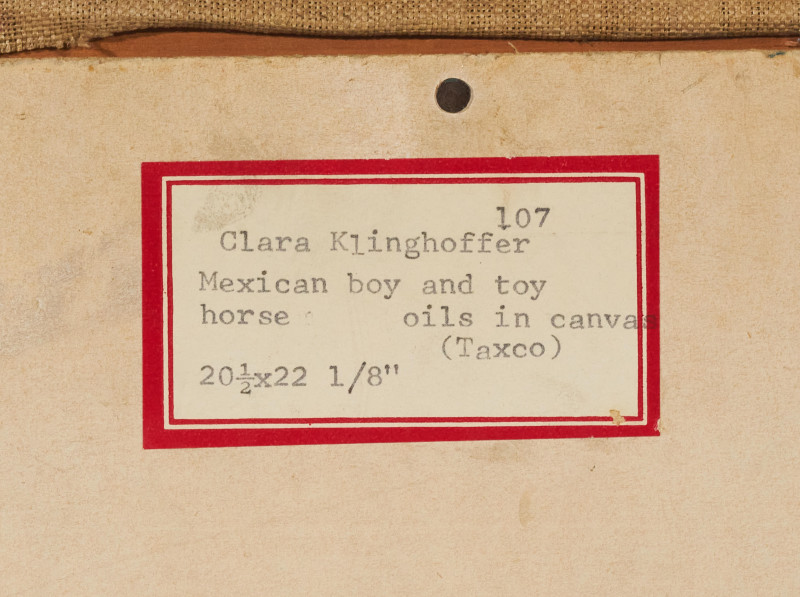 Clara Klinghoffer - Mexican Boy and Toy Horse