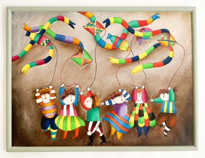 Joyce Roybal - Untitled (Colorful Kites)