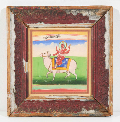 Indian School Miniature depicting Agni riding a Ram