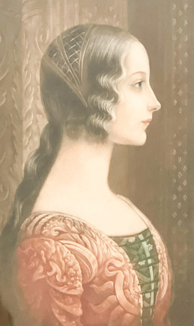 after Samuel Arlent Edwards - Profile of a Renaissance Maiden