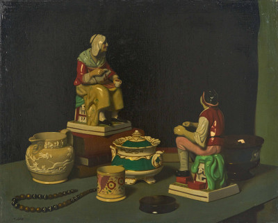 Artist Unknown - Still Life, Figures and Vessels