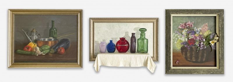 Victoria Claman - Group of 3 Still Lifes, 2 with sculptural additions