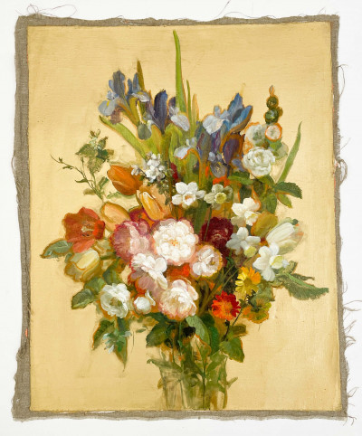 Josef Konečný - Bouquet of Irises and Tulips