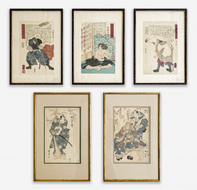 Image for Lot Five Japanese Woodblock Prints