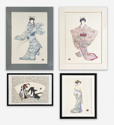 Image for Lot Hisashi Otsuka - Group of 4 Contemporary Japanese Prints