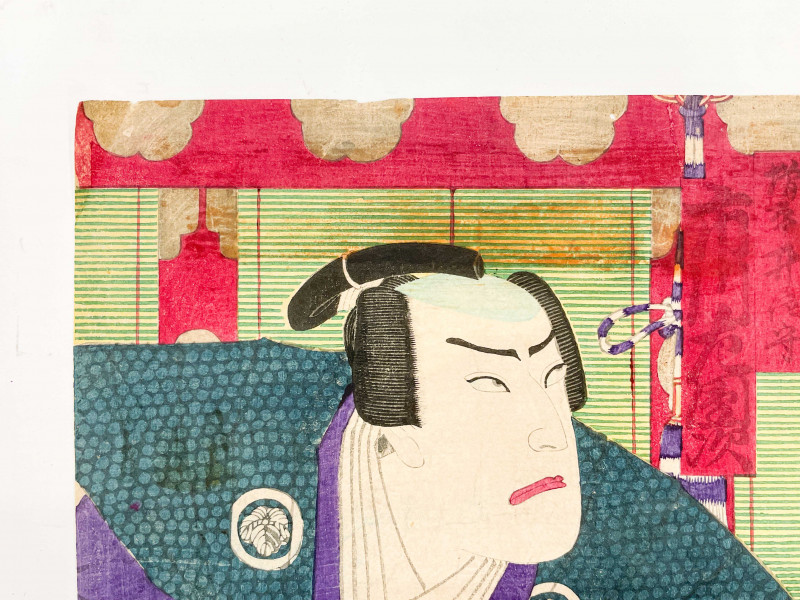 Toyohara Kunichika (attributed) - Two Samurai