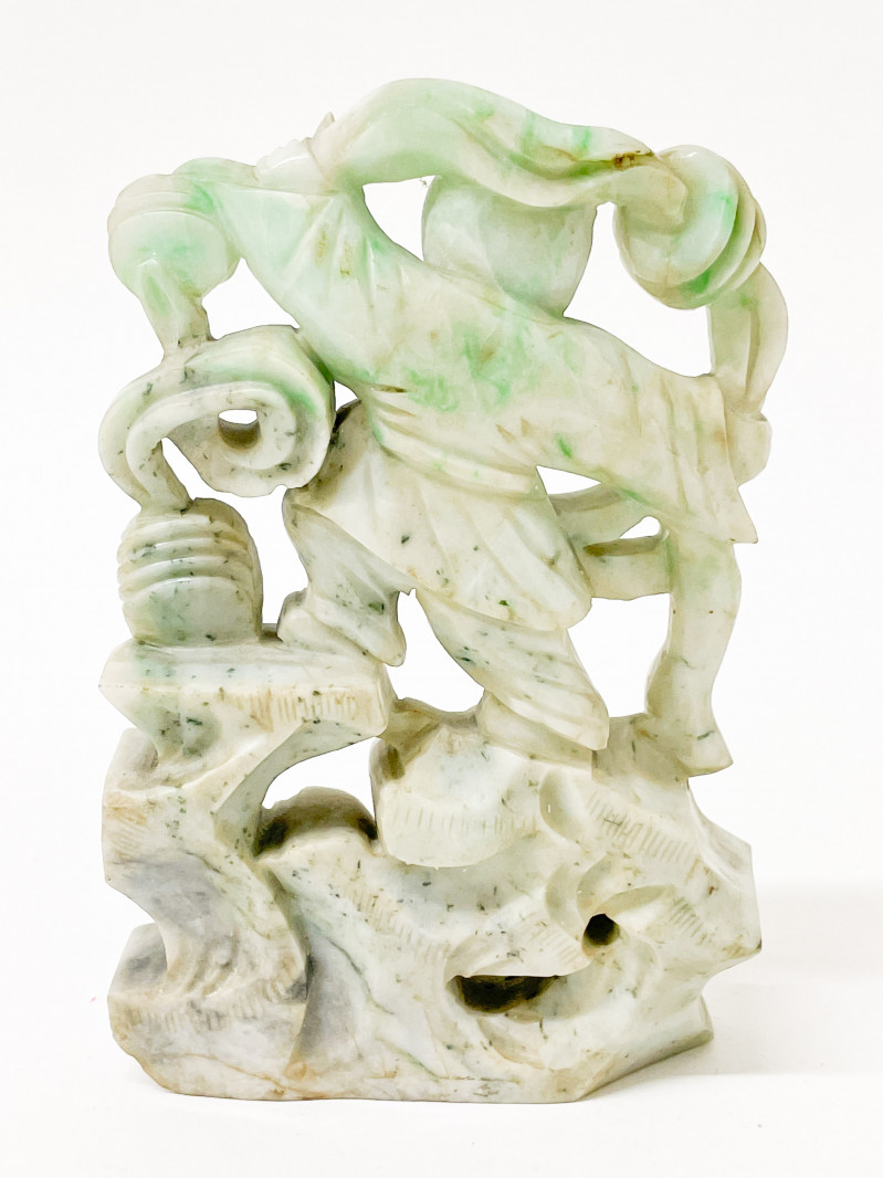 Chinese Jadeite Carved Figure of Boy