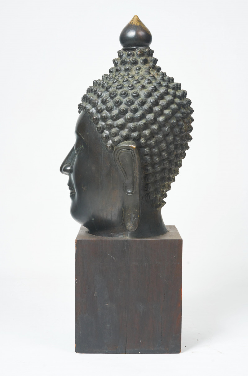 Large Thai Bronze Buddha Head