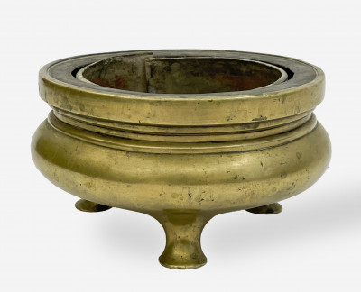 Image for Lot Chinese Bronze Tripod Censer