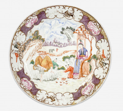 Image for Lot Chinese Export Famille Rose Plate