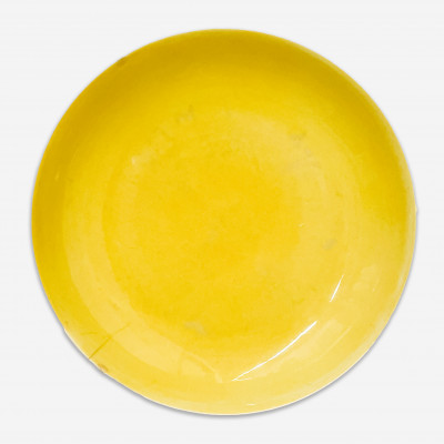 Image for Lot Chinese Yellow Glazed Dish