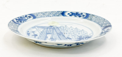 Chinese Blue and White Export Porcelain 'Rotterdam Riots' Plate