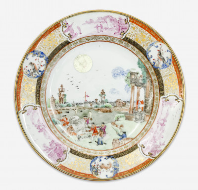 Image for Lot Chinese Export Famille Rose Plate