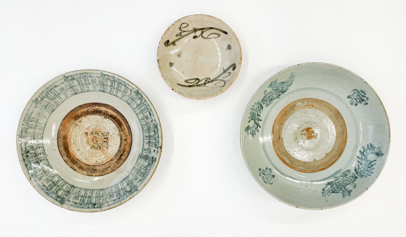 Three Swatow Dishes, Ming Dynasty