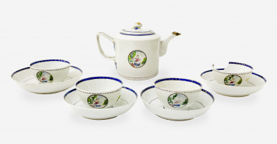 Image for Lot Chinese Export Porcelain Partial Tea Set