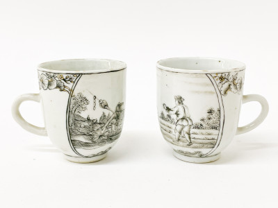 Pair of Chinese for Export Market Porcelain Teacups