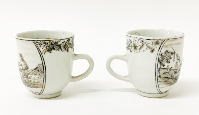 Pair of Chinese for Export Market Porcelain Teacups
