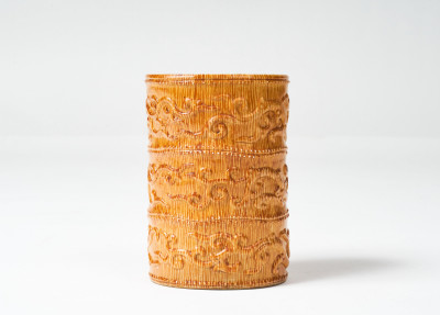 Porcelain Bamboo Form Brush Pot