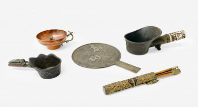 Image for Lot Group of Asian Metal Objects