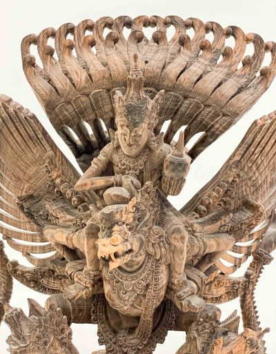 Indonesian Carved Wood Figure of Garuda