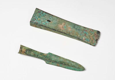An Archaic Bronze Spear and Ax Head