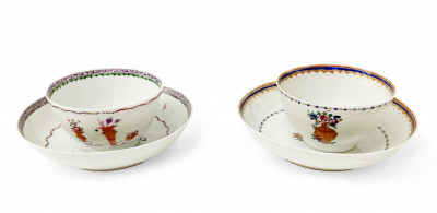 Image for Lot Two Chinese Export Porcelain Teacups and Saucers