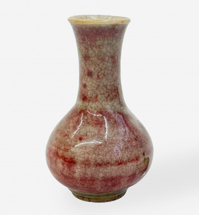 Image for Lot Small Chinese Porcelain Copper Red Glazed Bottle Vase