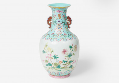 Image for Lot A Daoguang Porcelain Famille Rose Vase