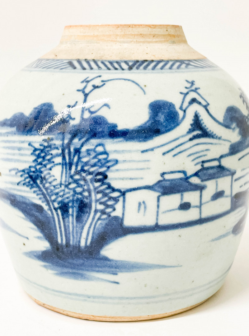 Group of 2 Blue and White Ginger Jars