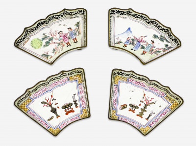 Image for Lot Four Chinese Canton Enamel Sweetmeat Dishes