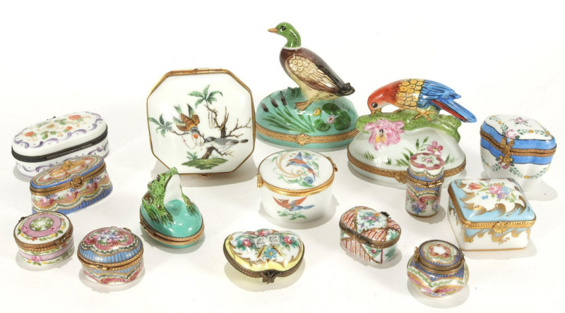 Collection of 15 Limoges Boxes