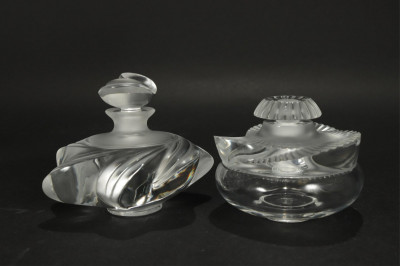 Group of Seven Lalique Perfume Bottles