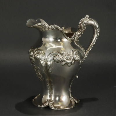 Image for Lot Sterling Silver Art Nouveau Water Pitcher
