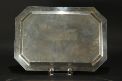Cartier Sterling Silver Art Deco Octagonal Tray