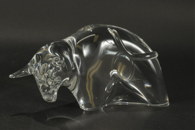 Steuben Bull and Bear Glass Figures