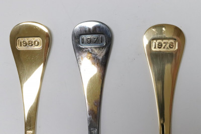 Large Collection of Georg Jensen Annual Spoons