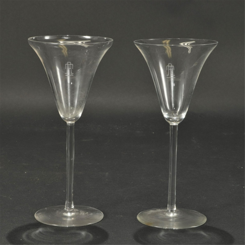 Set of 26 R. Lalique Sevres Red Wine Glasses