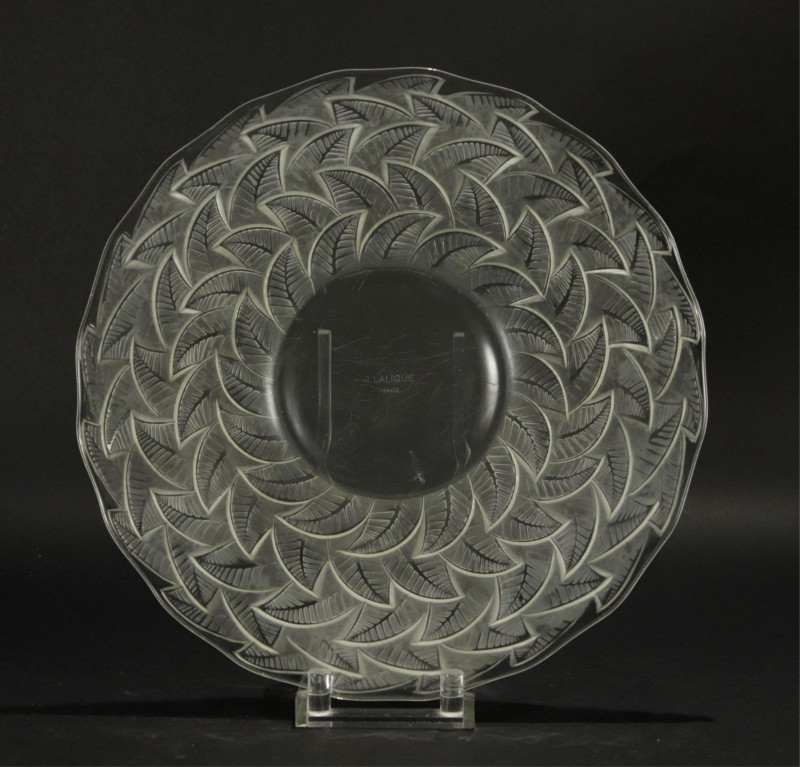 Rene Lalique Ormeaux Glass Tray, c 1930