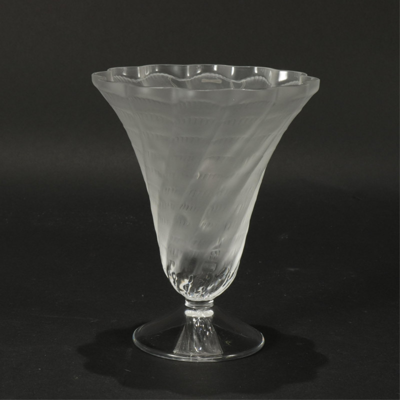 Lalique Lucie Frosted Crystal Vase