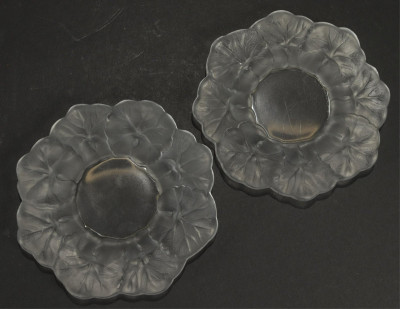 Set of 8 Lalique Honfleur Plates and Tray
