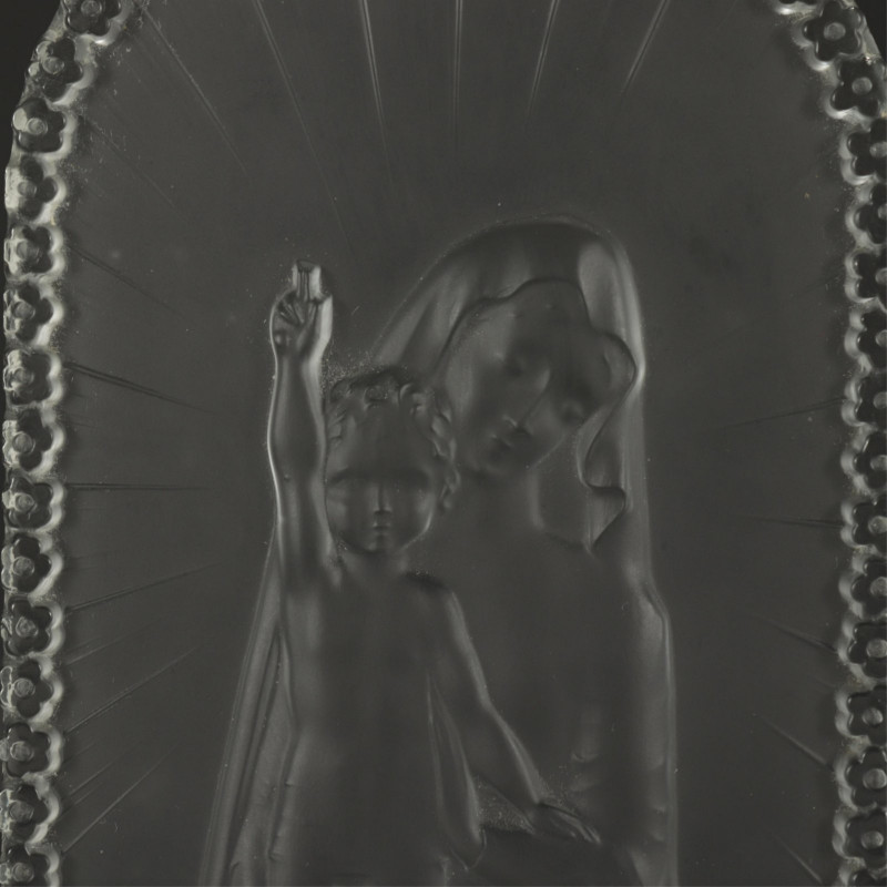 Lalique Madonna & Child Plaque