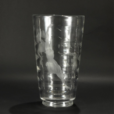 Vicke Lindstrand for Offefors Glass Vase