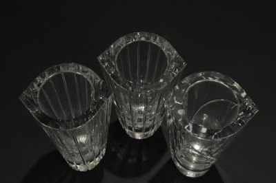 Three Orrefors Crystal Vases