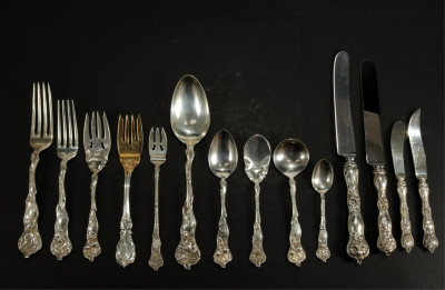 Image for Lot George Sheibler Fiorito Sterling Flatware Service