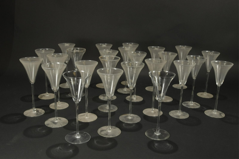 Set of 24 R. Lalique Sevres White Wine Glasses